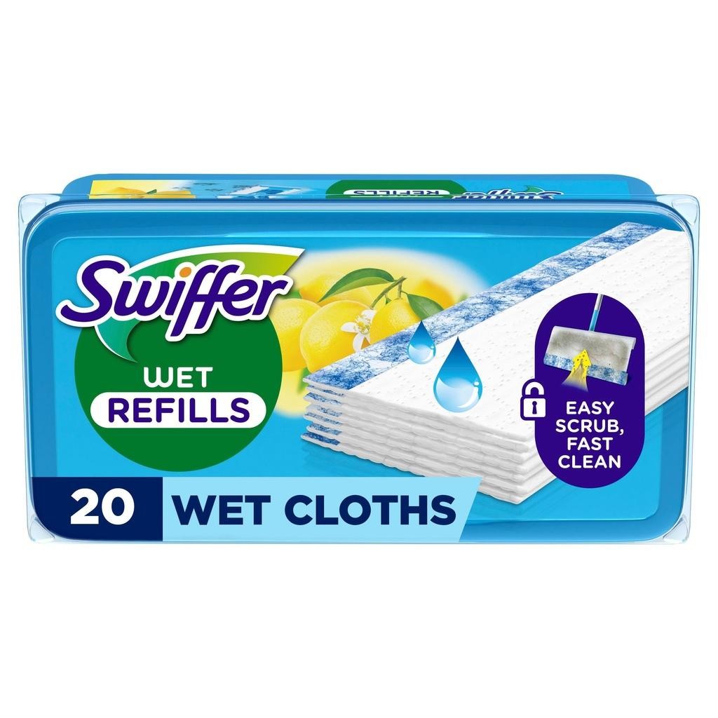 Swiffer - Rengöringsdukar för golv, 20st fuktiga med citrusdoft - A14525