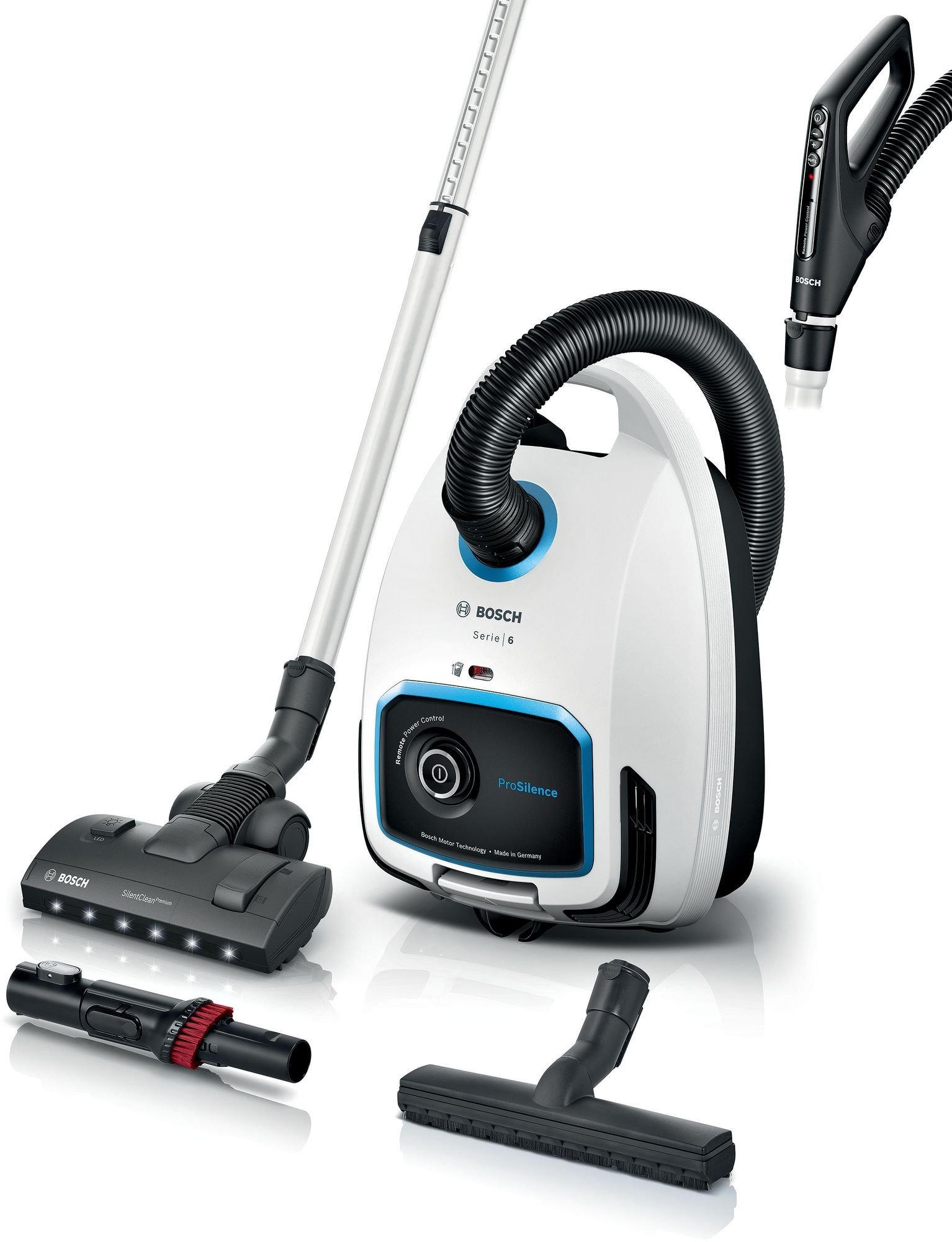 Bosch - BGB6SIL0L - Serie 6, Dammsugare med påse, ProSilence, Vit