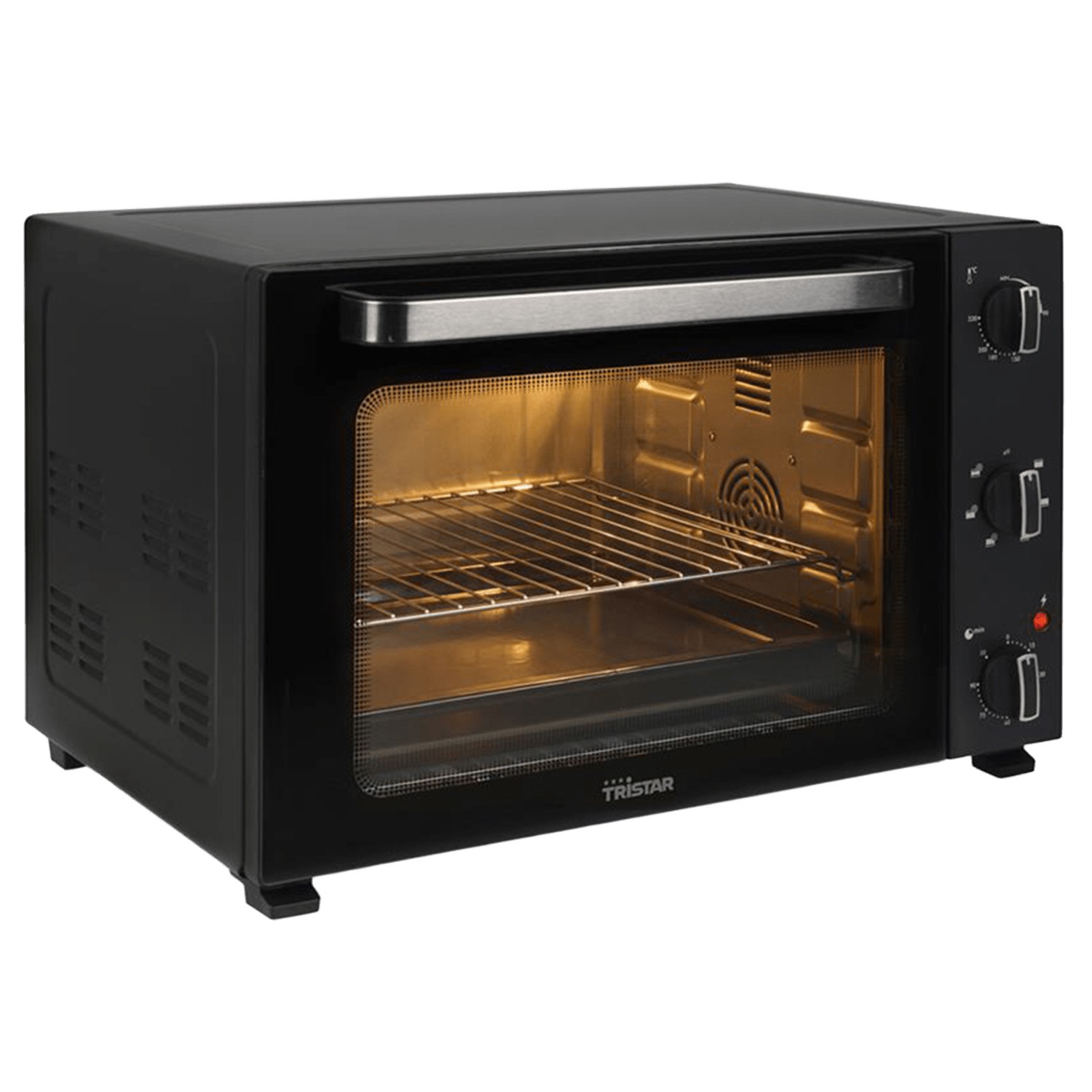 Varmluftsugn 48l Svart Timer OV-3665