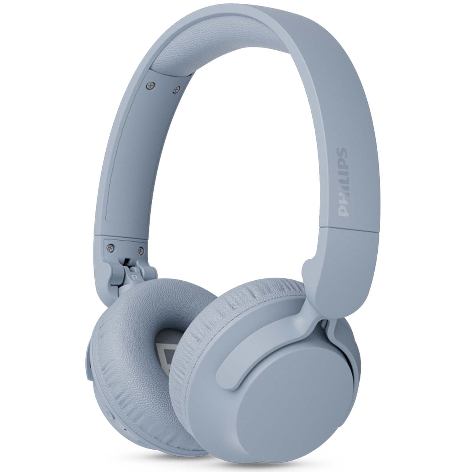 Hörlurar On-Ear Bluetooth 70h speltid App Ljusblå