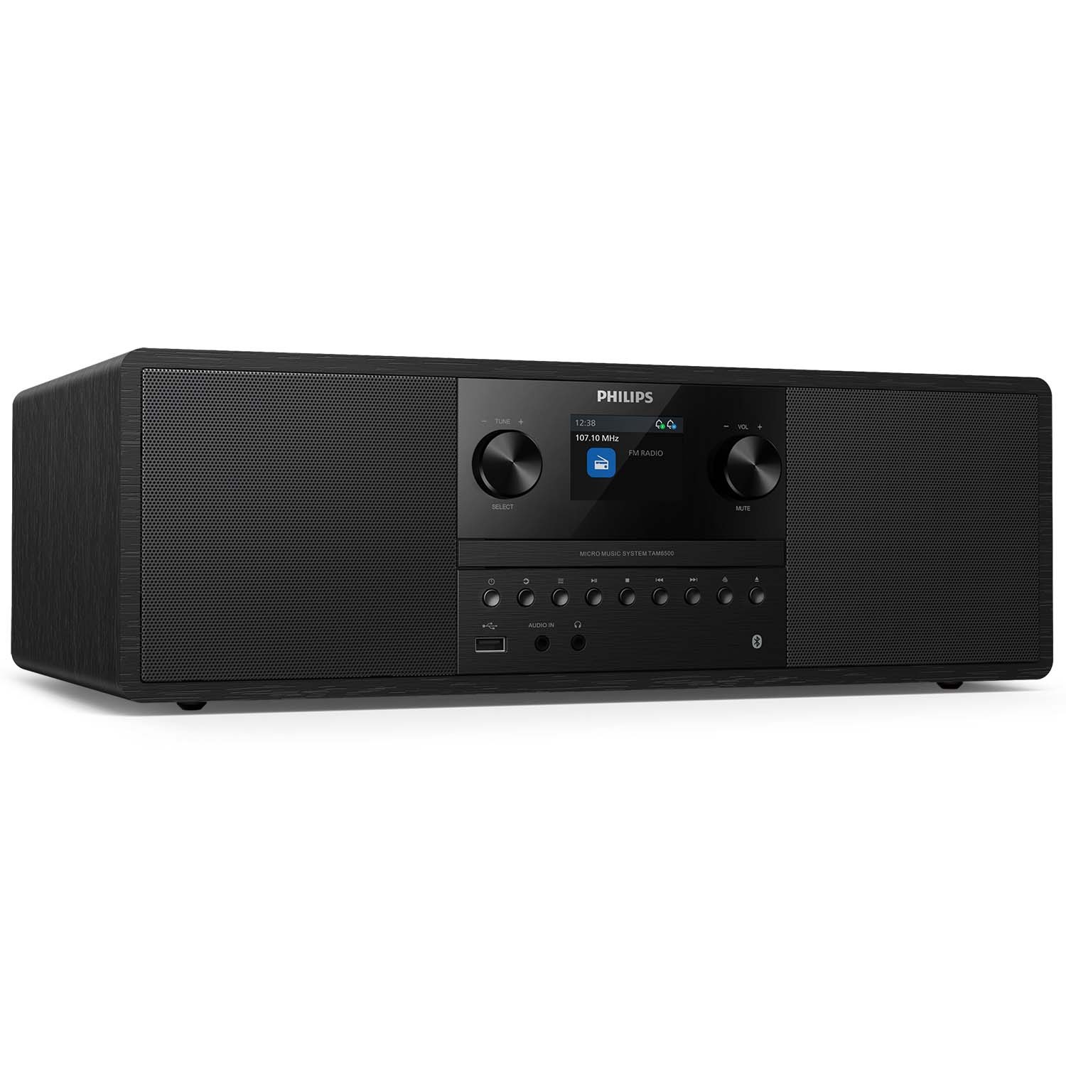 Musik-anläggning Bluetooth Auracast 50 W RMS DAB+/FM-radio CD USB Svart