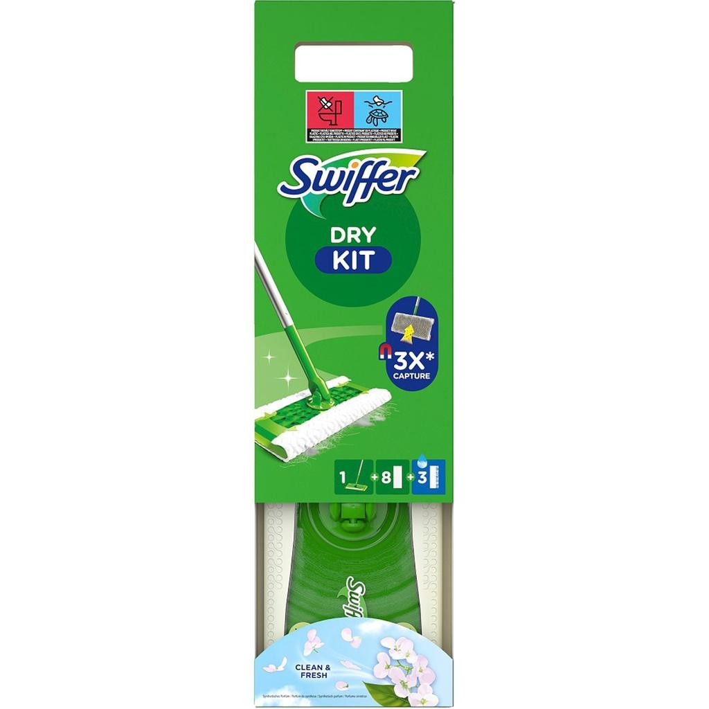 Swiffer - Startkit 1 Rengöringsmopp +8st torra +3st fuktiga - A14519