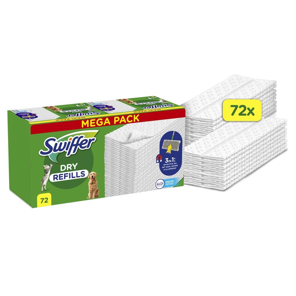 Swiffer - Torra Rengöringsdukar för golv 72st Husdjur - A14534
